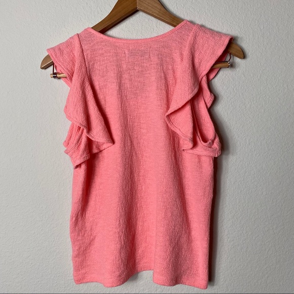 Madewell Texture and Thread Ruffled Sleeve Top, S - Picture 5 of 7